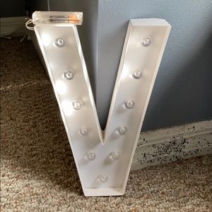 Letter V decoration